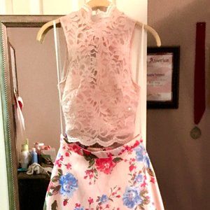 2 piece Windsor floral formal gown-never worn